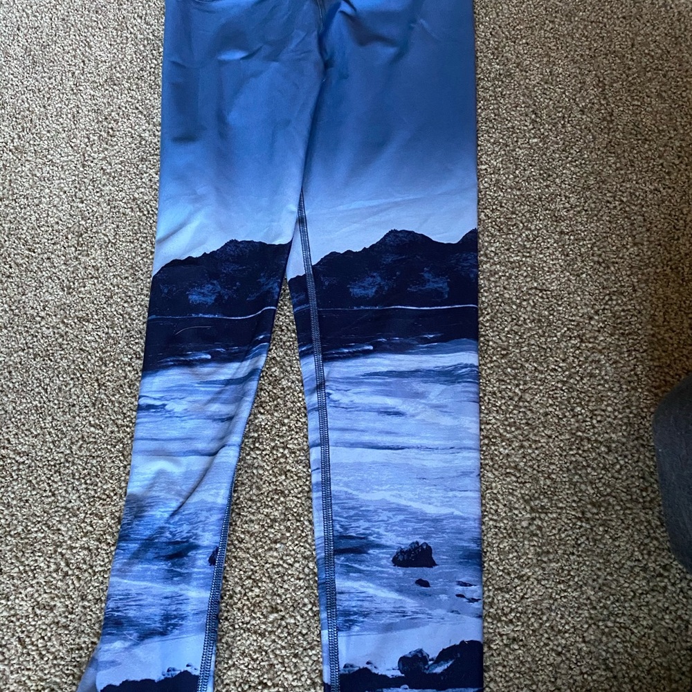 Blue print barre tights aerie